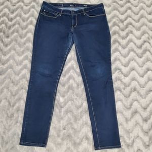 Levis Womens Blue Demi Curve Modern Rise Skinny Denim Jeans Size 33